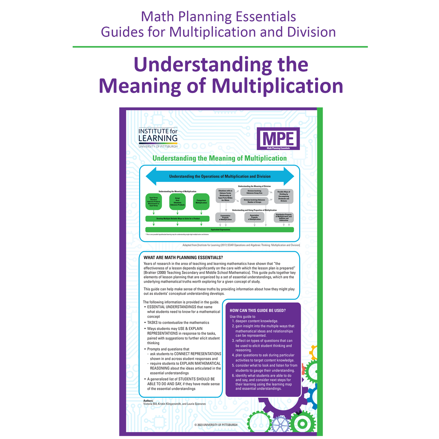 Math Planning Essentials Guides for Multiplication and Division