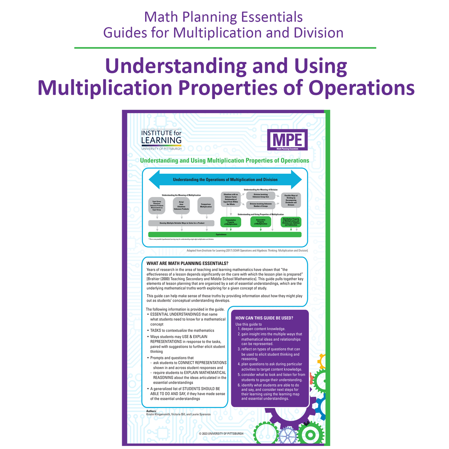 Math Planning Essentials Guides for Multiplication and Division