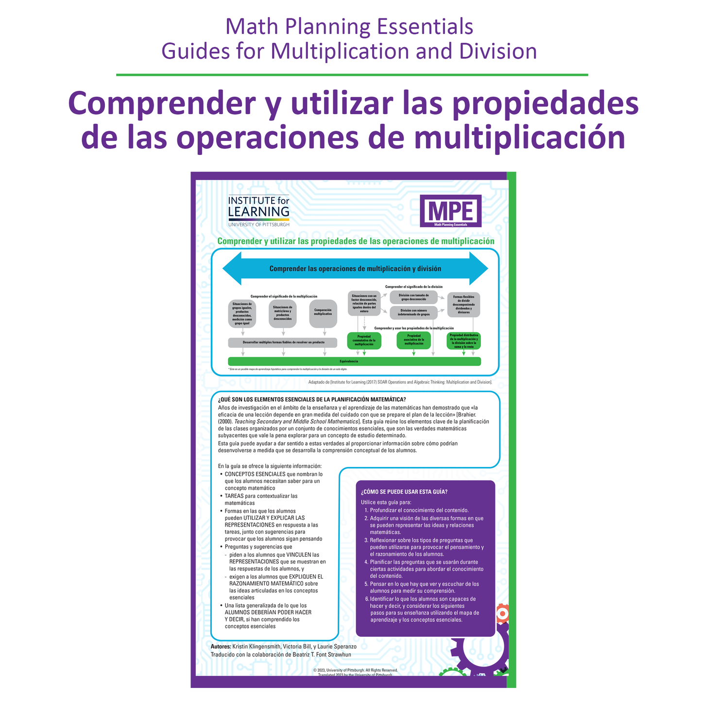 Math Planning Essentials Guides for Multiplication and Division