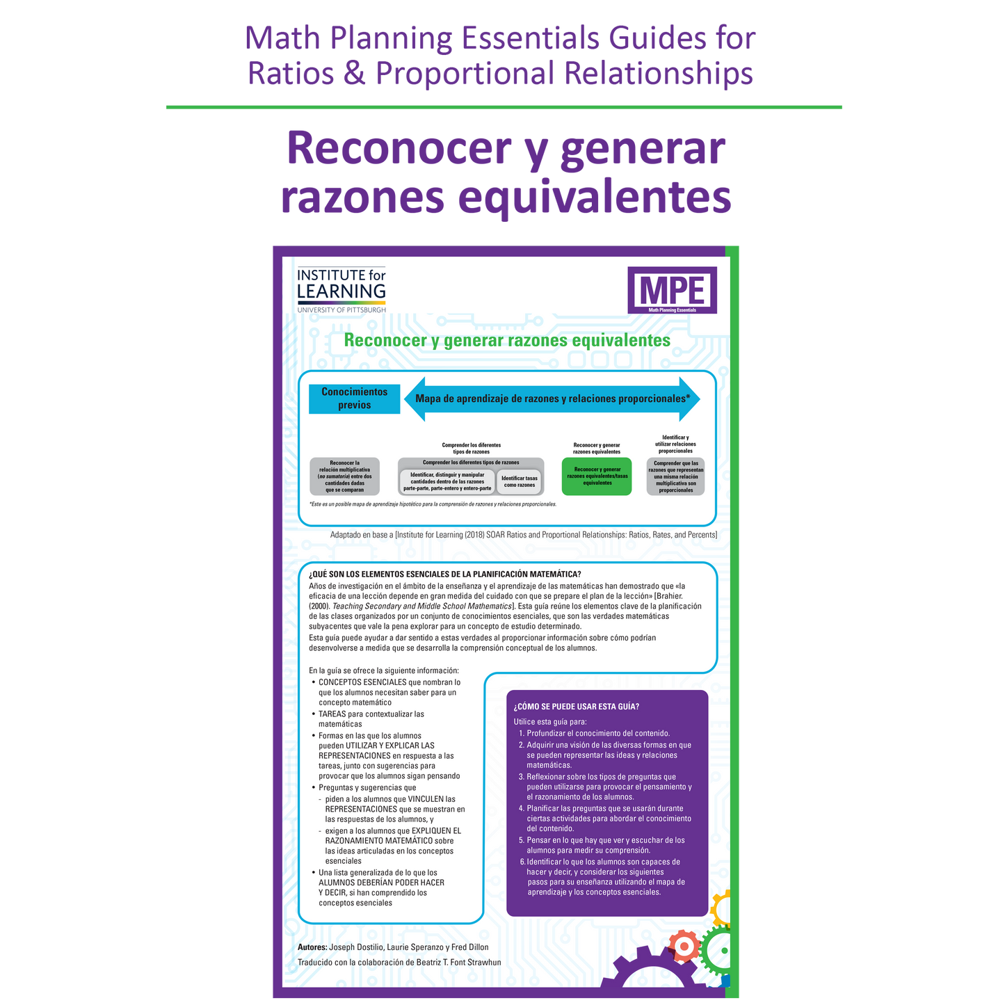 Math Planning Essentials Guides for Ratios & Proportional Relationships