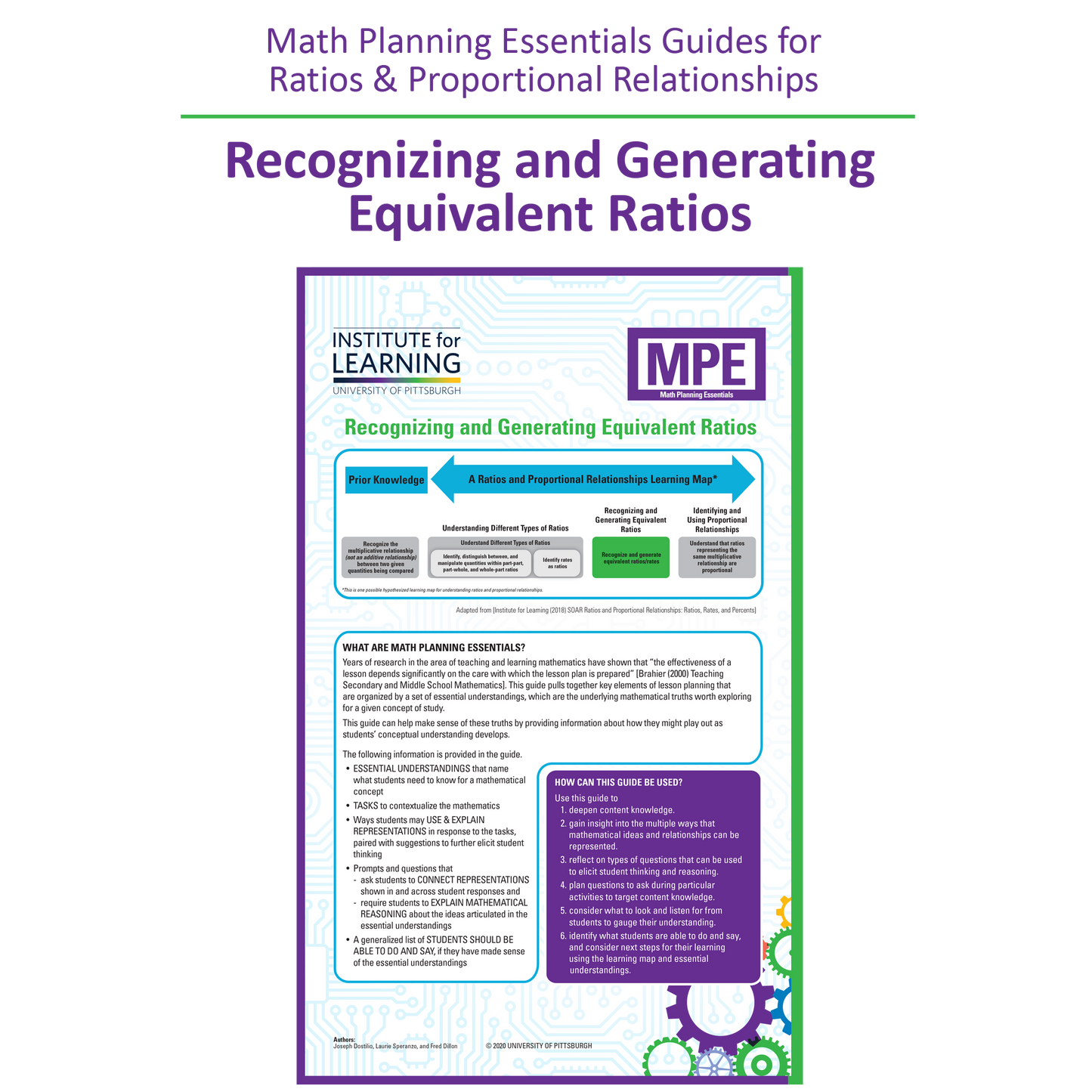 Math Planning Essentials Guides for Ratios & Proportional Relationships