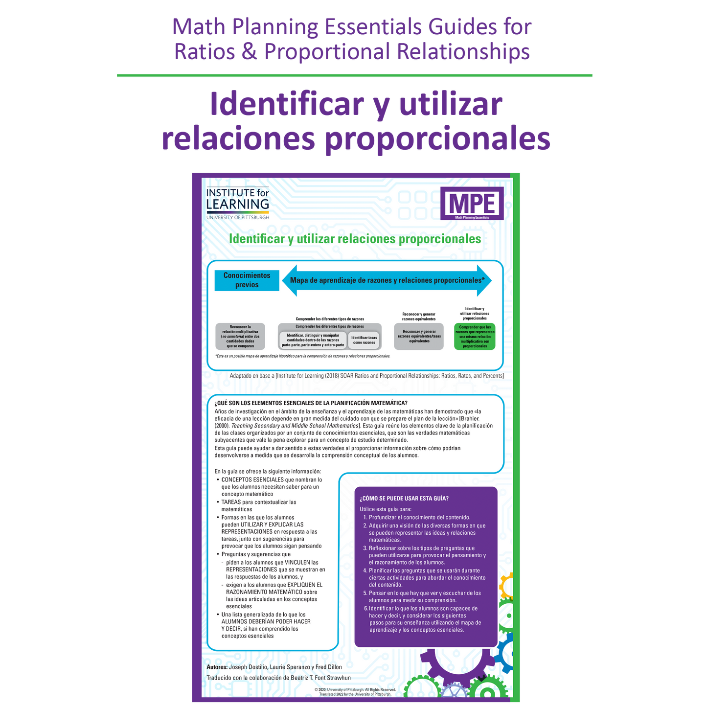 Math Planning Essentials Guides for Ratios & Proportional Relationships