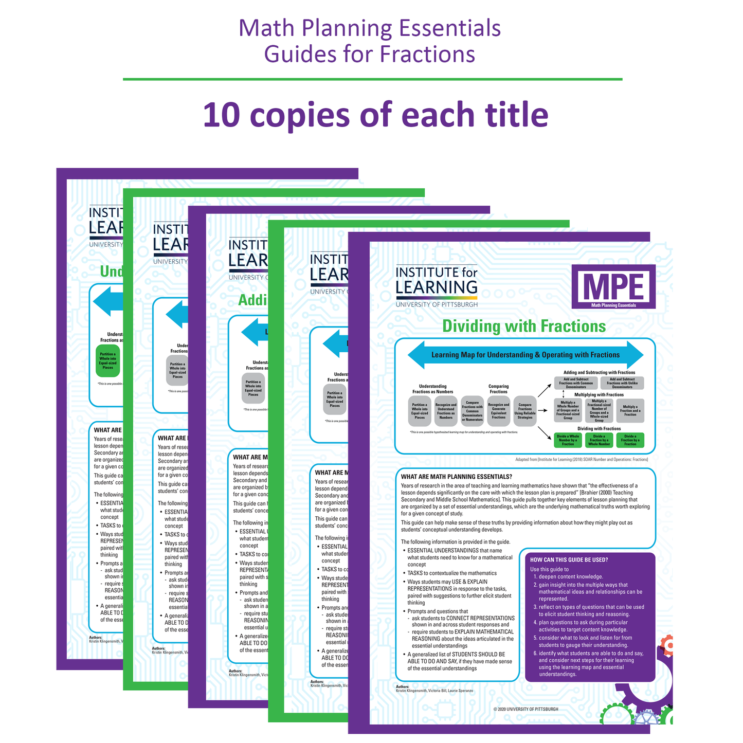 Math Planning Essentials Guides for Fractions