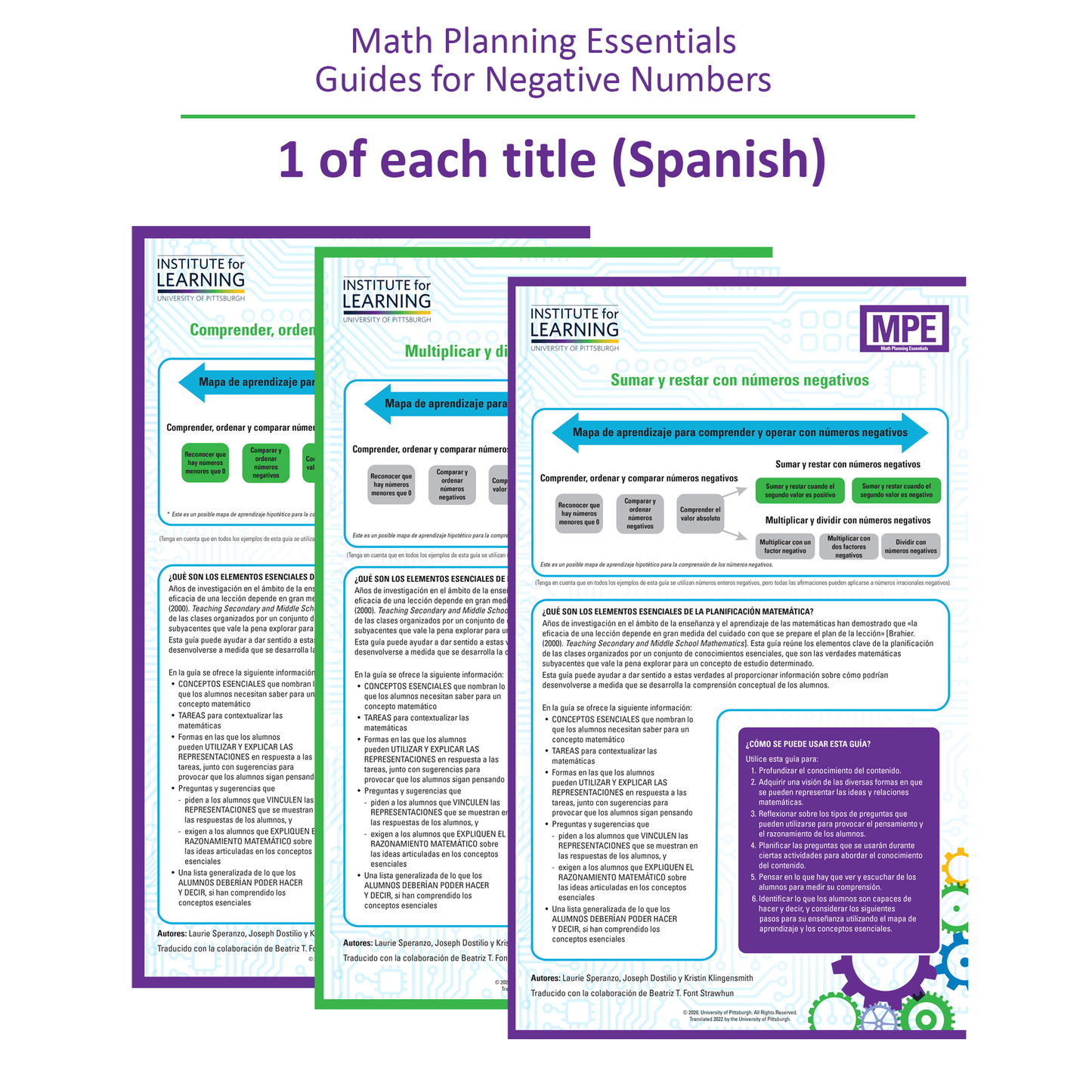 Math Planning Essentials Guides for Negative Numbers
